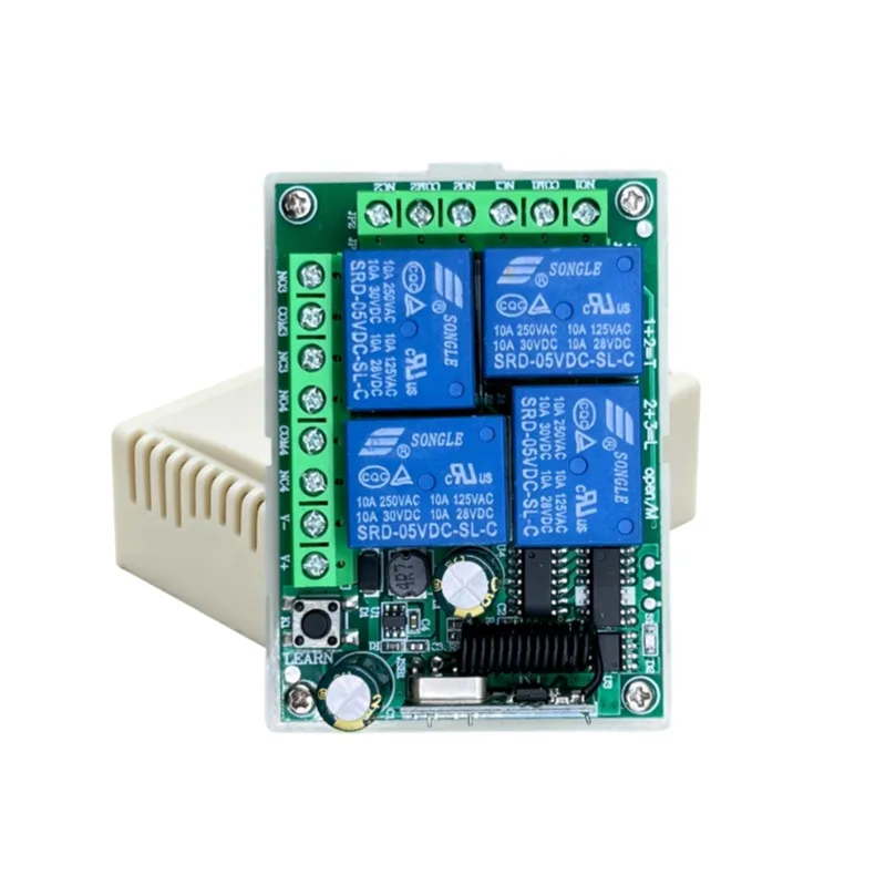 433Mhz Universal Wireless Remote Control Switch DC12V 4CH Relay Receiver Module and 4-Channel RF 433 Mhz Transmitter For Light/ - Image 7