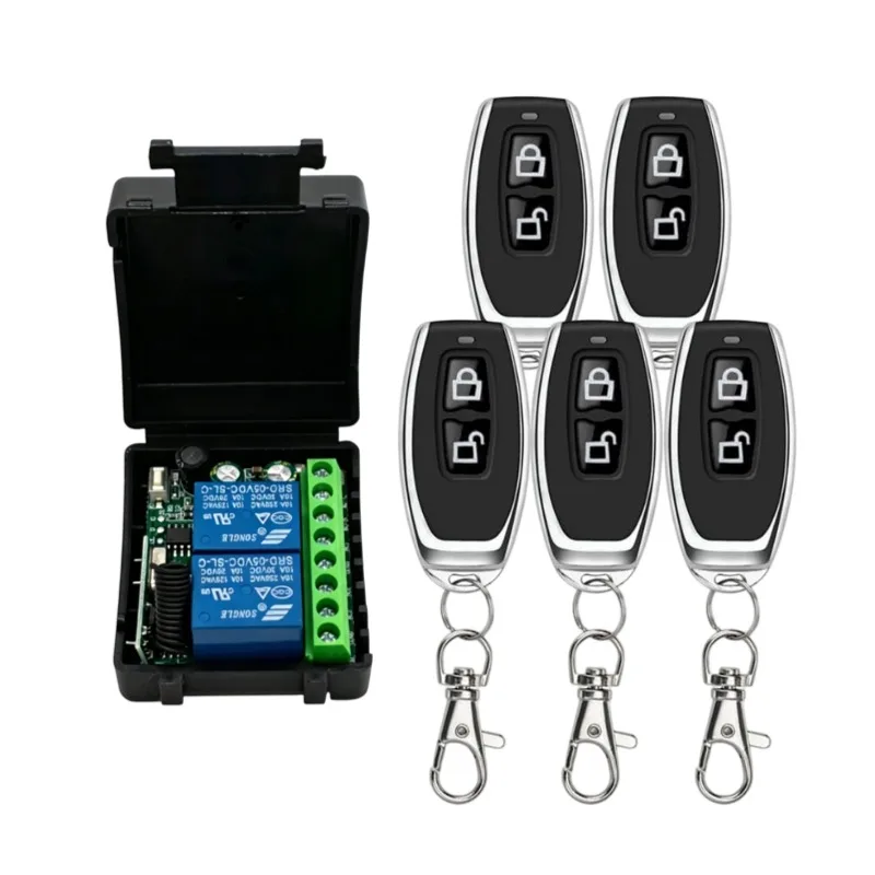 AC 220V RF433 Remote Control Switch Relay 2 Channels Multifunction Receiver Module Garage Curtain Motor Light Control - Image 21