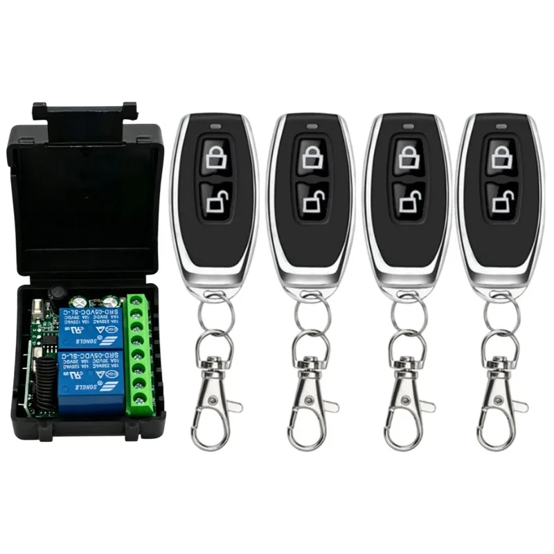 AC 220V RF433 Remote Control Switch Relay 2 Channels Multifunction Receiver Module Garage Curtain Motor Light Control - Image 18
