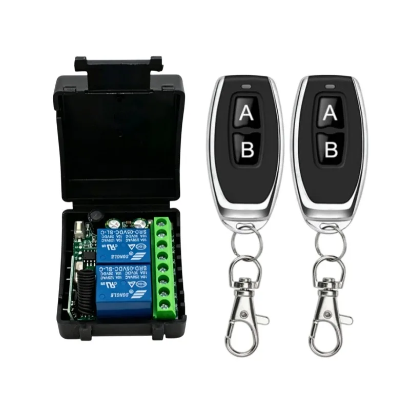 AC 220V RF433 Remote Control Switch Relay 2 Channels Multifunction Receiver Module Garage Curtain Motor Light Control - Image 8
