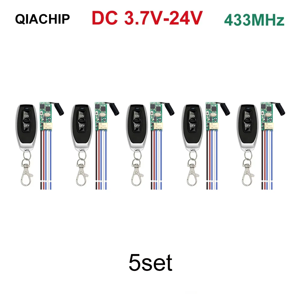 433MHz Dry Contact Wireless Remote Control Switch 1 CH RF Relay Receiver LED Light Controller DIY Kit DC 5V 12V 24V 433.92MHz - Image 8