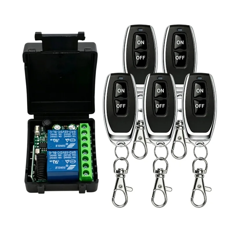 AC 220V RF433 Remote Control Switch Relay 2 Channels Multifunction Receiver Module Garage Curtain Motor Light Control - Image 22