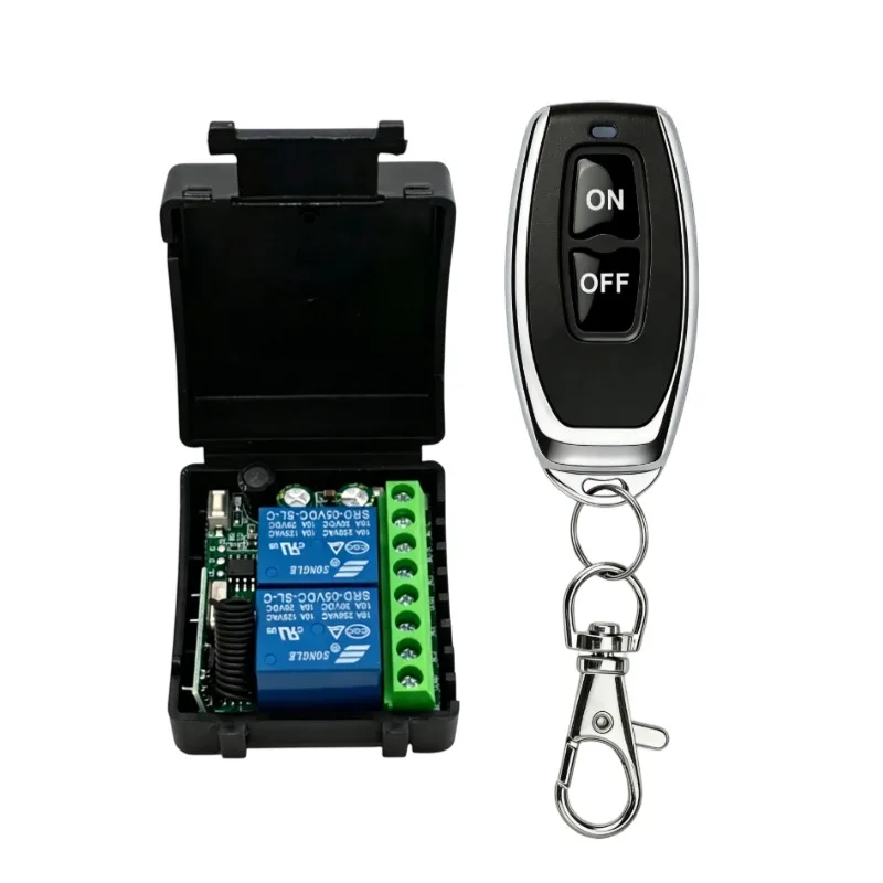 AC 220V RF433 Remote Control Switch Relay 2 Channels Multifunction Receiver Module Garage Curtain Motor Light Control - Image 11