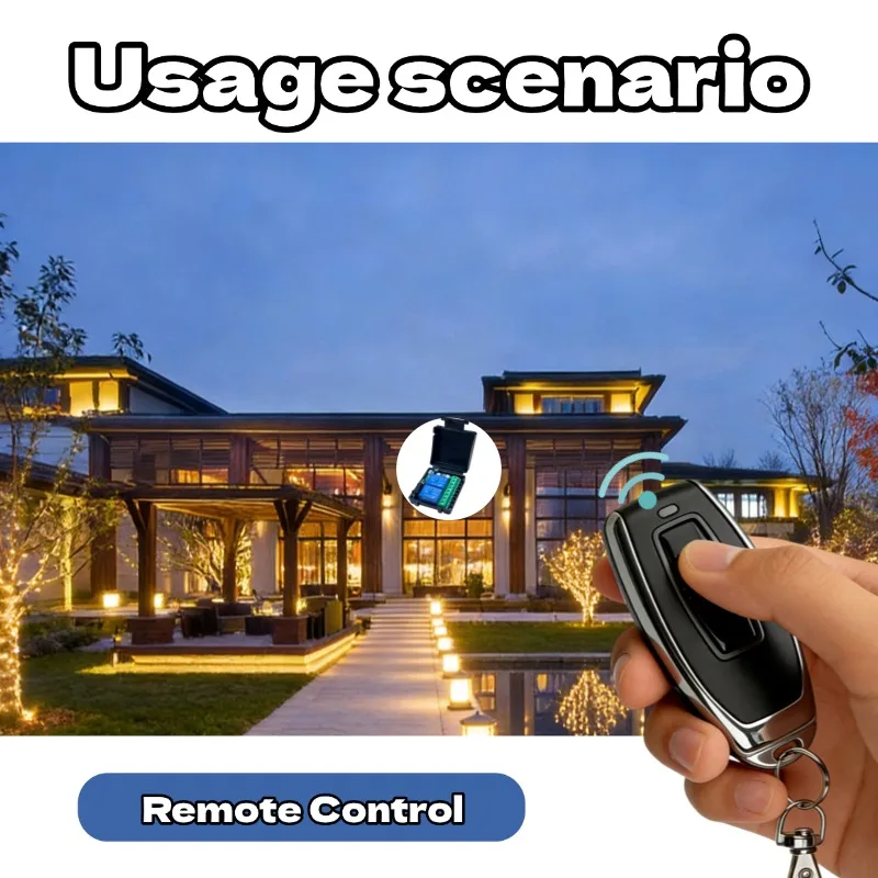 AC 220V RF433 Remote Control Switch Relay 2 Channels Multifunction Receiver Module Garage Curtain Motor Light Control - Image 2