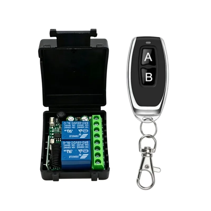 AC 220V RF433 Remote Control Switch Relay 2 Channels Multifunction Receiver Module Garage Curtain Motor Light Control - Image 20